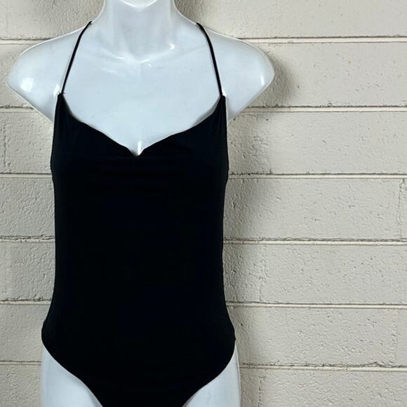 Abercrombie & Fitch Black Soft A&F Drapey Bodysuit size S - Picture 8 of 8